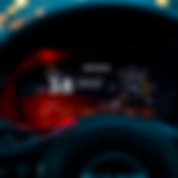 Car dashboard showing insurance discount notification for safe driving