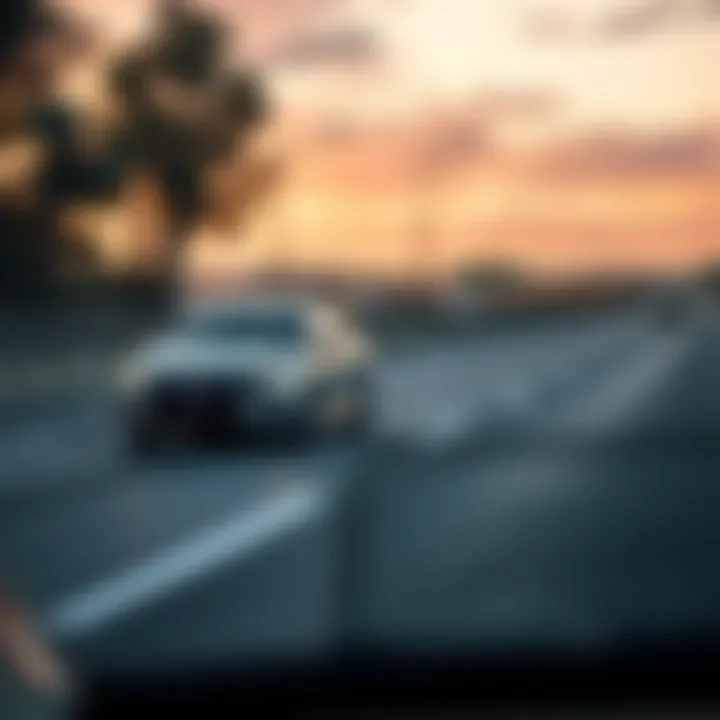 Car on a clear highway symbolizing safe driving in New South Wales