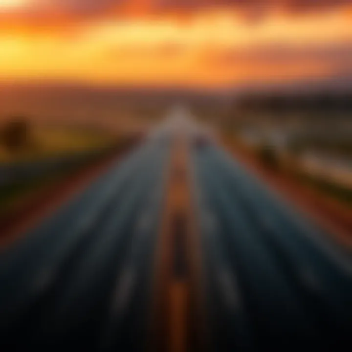 Illustration of Australian roads with icons representing insurance rewards and fairness scales