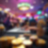 Australian casino player using laptop with Australian dollar currency symbols around