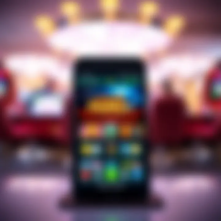 Mobile device displaying the FairGo Casino app interface with colorful game icons and navigation buttons