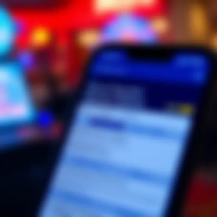 Close-up of a mobile screen showing a secure payment options menu tailored for Australian players within the casino app
