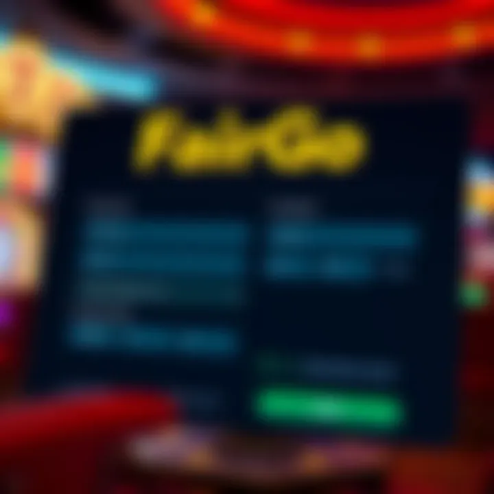 Illustration showing FairGo Casino registration form fields with personal and contact information