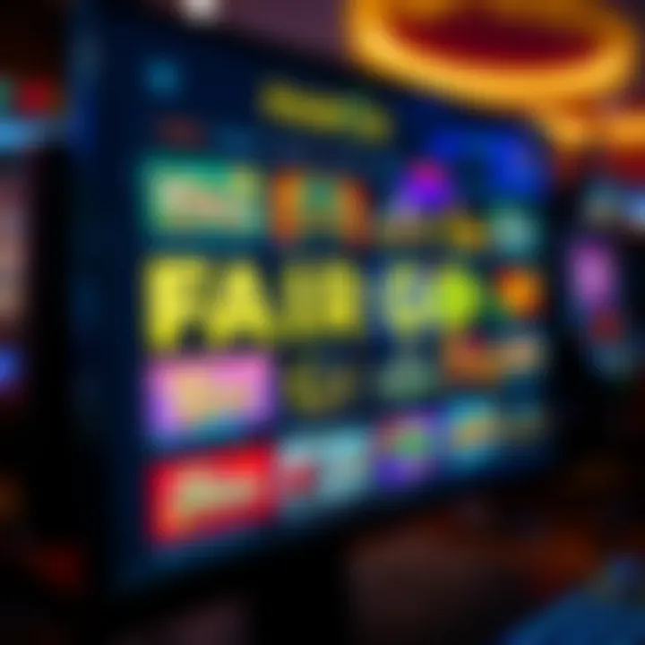 Illustration showing a variety of Fair Go Casino coupon codes on a digital screen
