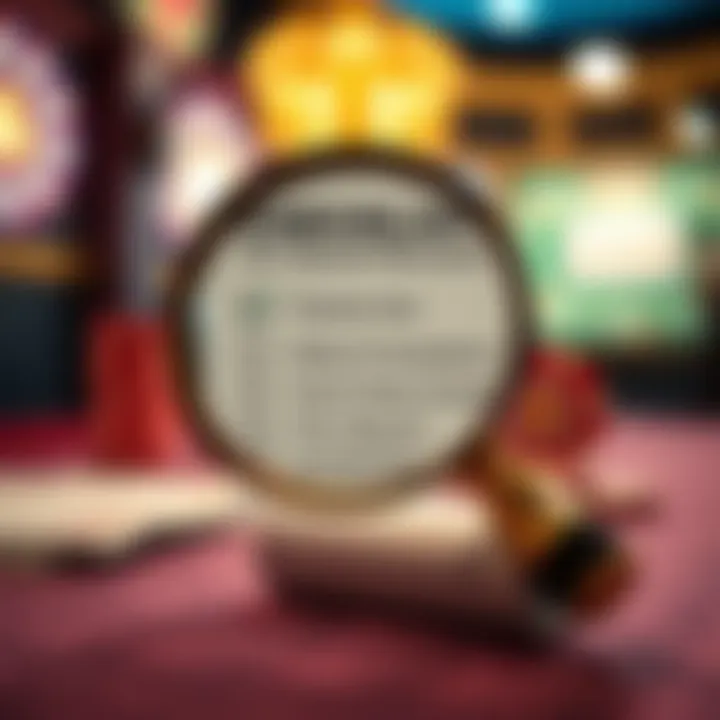 Conceptual graphic showing a checklist and magnifying glass highlighting key factors to identify fair no deposit bonuses
