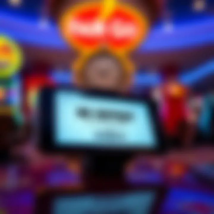 Illustration showing a digital coupon code displayed on a mobile device in front of a casino background