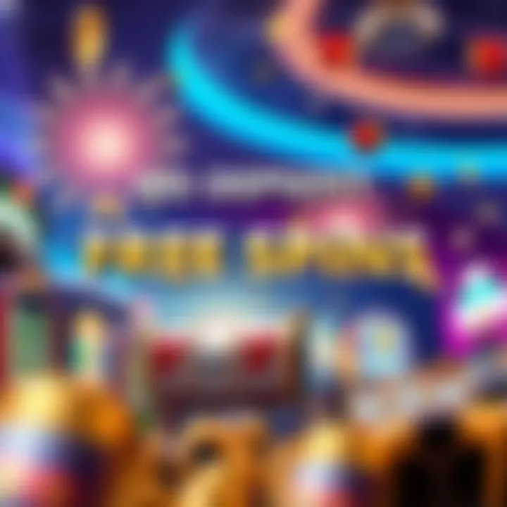 Promotional banner showcasing no deposit free spins offer at an online casino