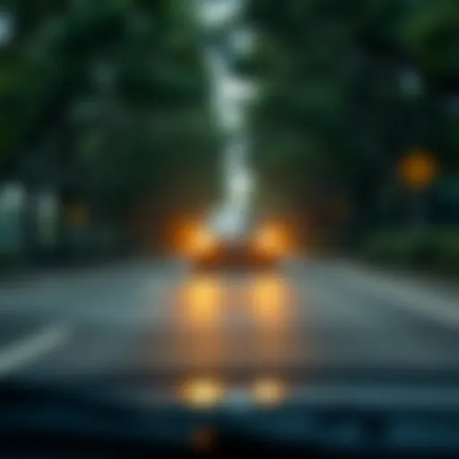 Safe Driving on NSW Roads A car driving safely on a tree-lined road symbolizing secure and cautious driving habits