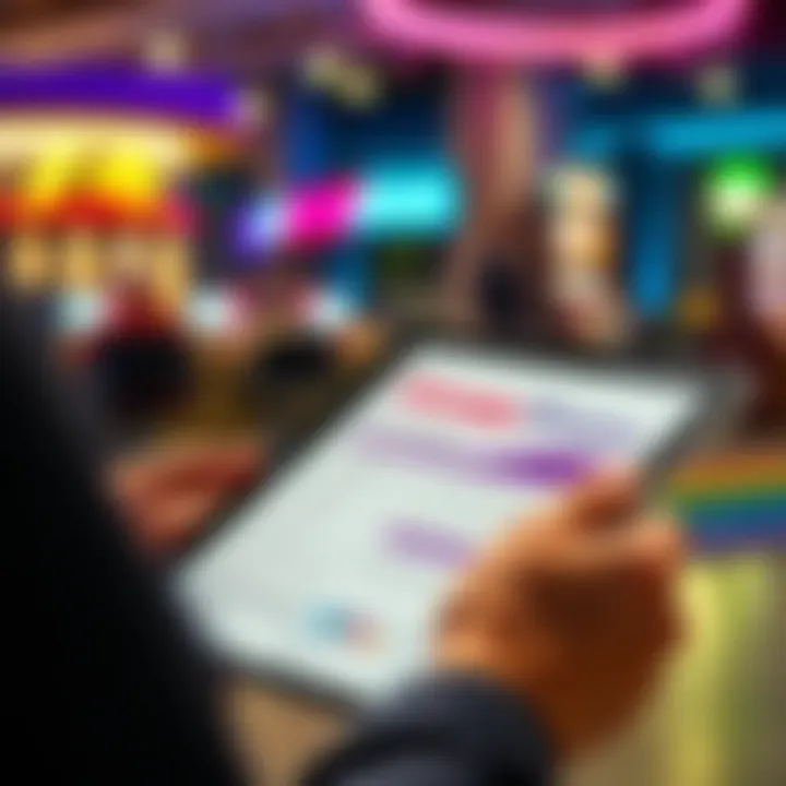 Graphic showing a person reviewing a detailed energy plan document on a digital tablet