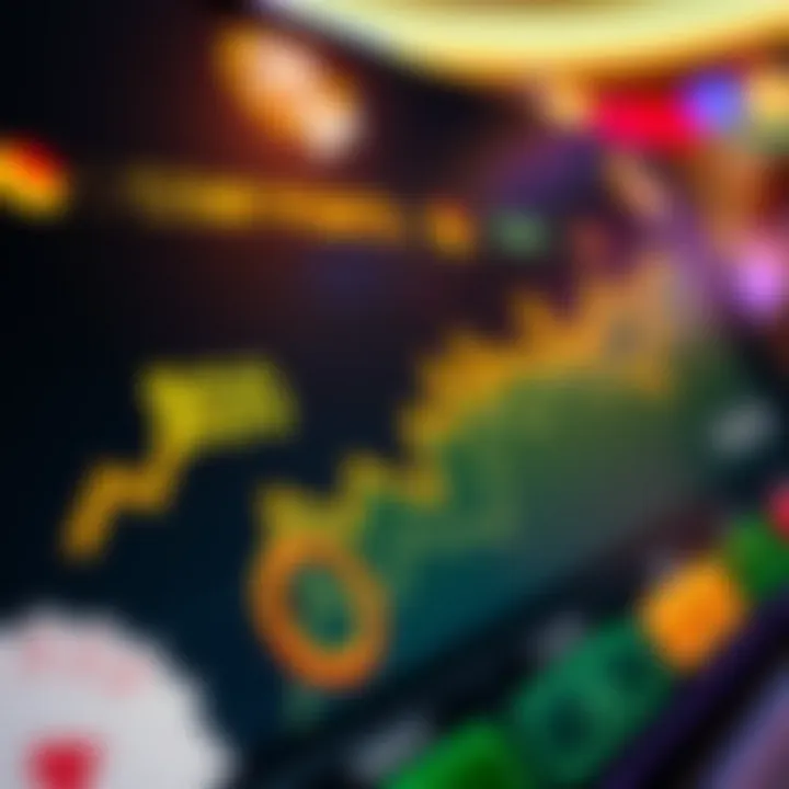 Illustration showing points accumulating on a digital casino account dashboard