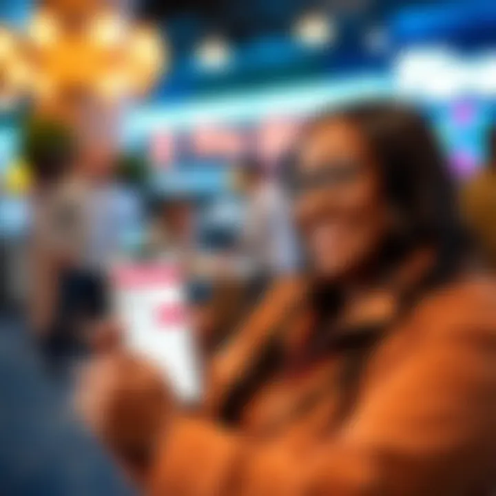 Illustration showing a smiling customer reviewing an energy bill with a smartphone displaying Alinta Energy's Fair Go offer details