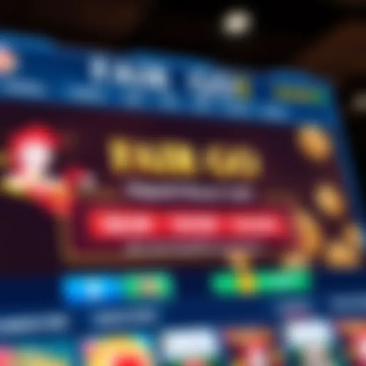 Illustration of a digital casino interface highlighting bonus code entry