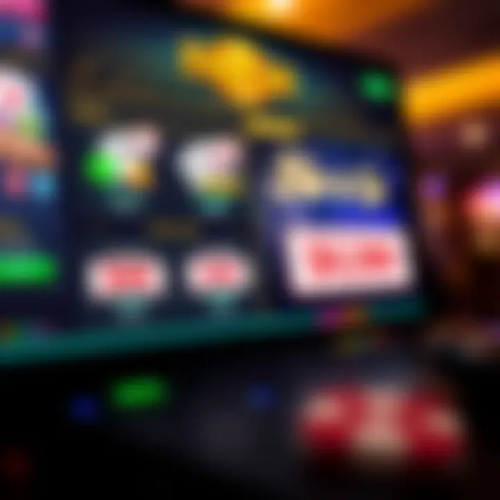 Illustration showing a digital casino interface with promotional codes highlighted for players