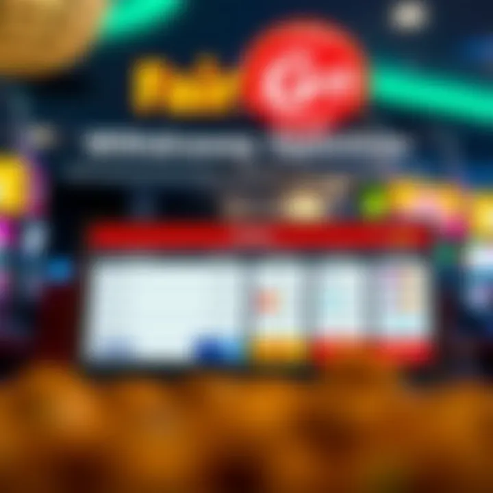 Illustration showing digital casino payout options with various payment methods