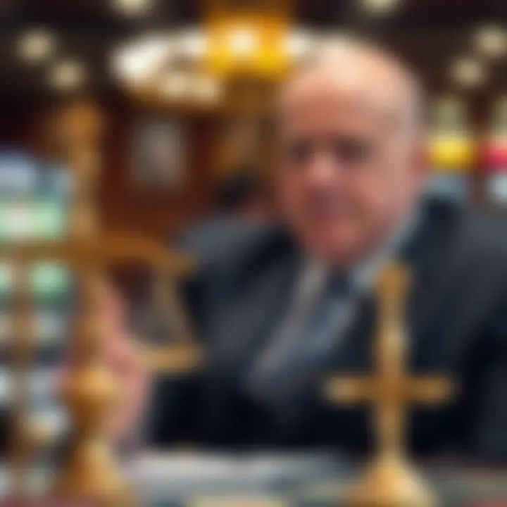 Graphic depicting Mark Hannan advocating for workplace fairness with symbols of justice and collaboration