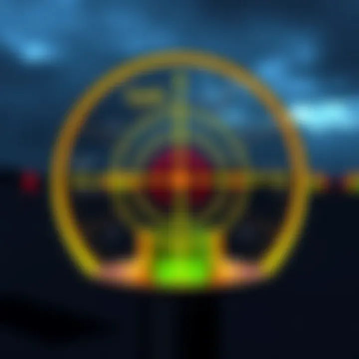 Diagram illustrating the operation of a Non-Directional Beacon in aviation navigation