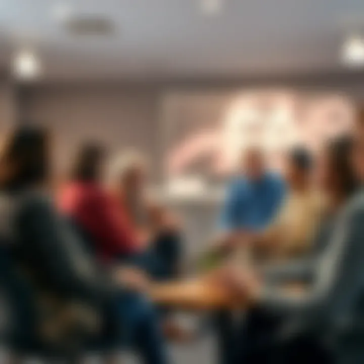 Illustration of diverse community members engaging in a discussion symbolizing fairness and inclusivity