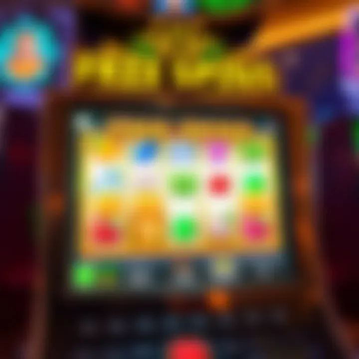 Digital slots machine screen highlighting free spins bonus feature