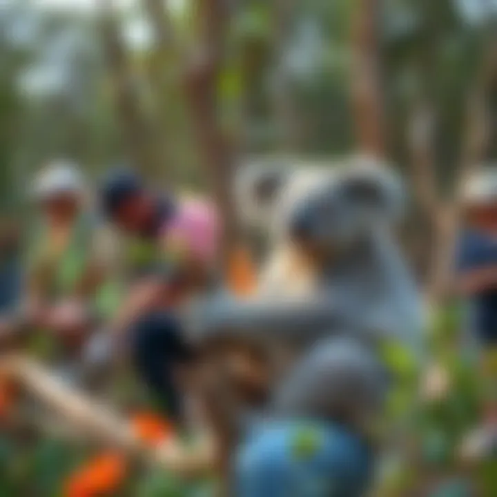 Community Conservation Efforts for Koala Habitat Protection Community members planting trees to support koala habitat conservation