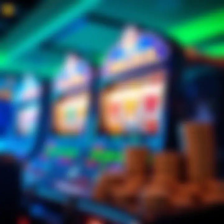 Digital slot machine with coins and gaming icons representing fair and secure casino bonuses
