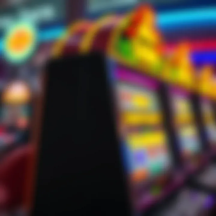 Illustration showing a casino slot machine with glowing text highlighting no deposit bonus codes