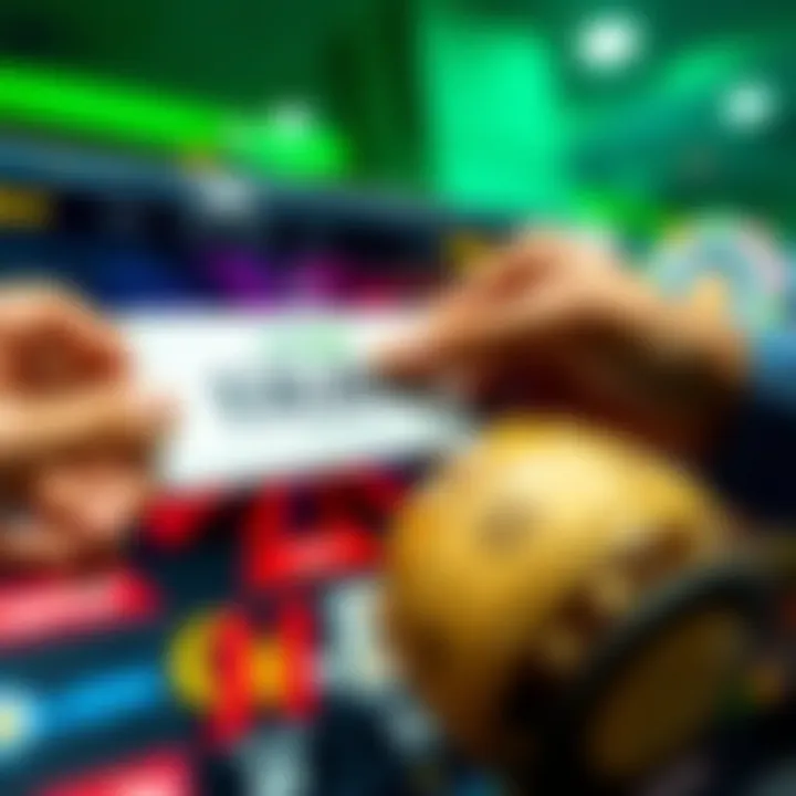 Illustration of a digital coupon being redeemed on a casino website