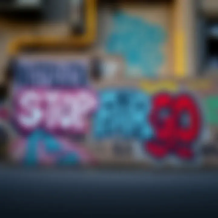 Graffiti art displaying the phrase Stop Fair Go in bold colors on an urban wall