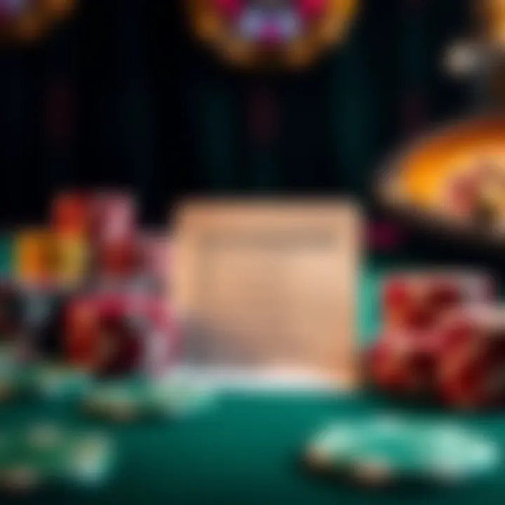 Graphic showing wagering requirements concept with casino chips and a checklist highlighting key bonus conditions