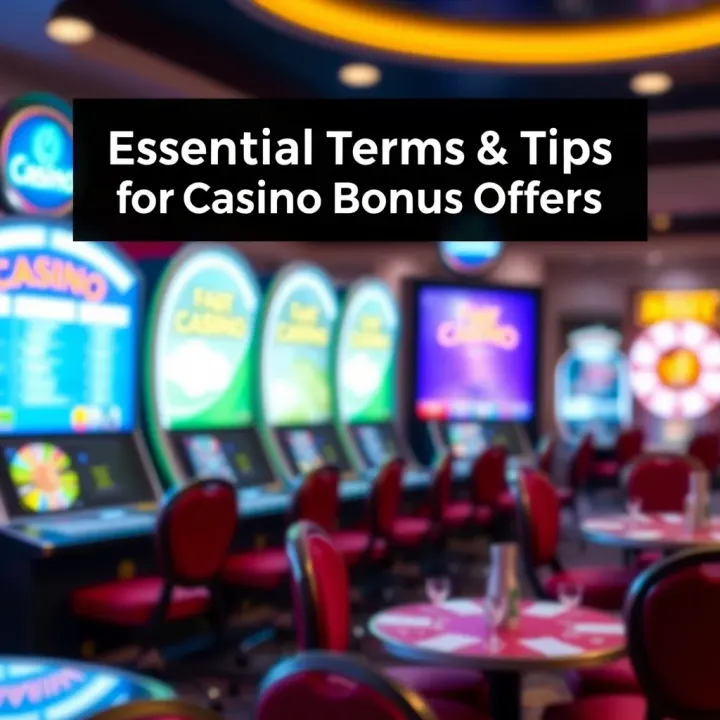 Graphic showing a checklist of terms and tips for maximizing casino bonus benefits