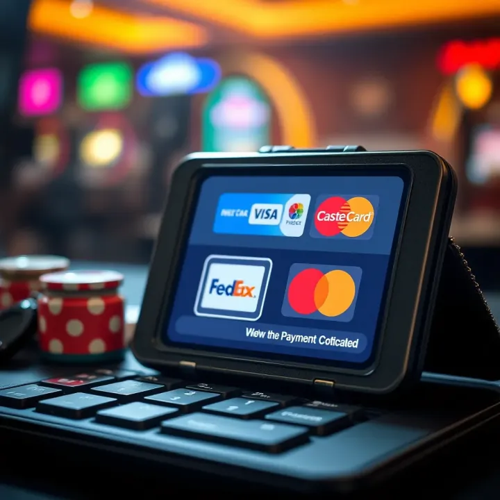 A digital wallet displaying secure payment methods for online gambling transactions