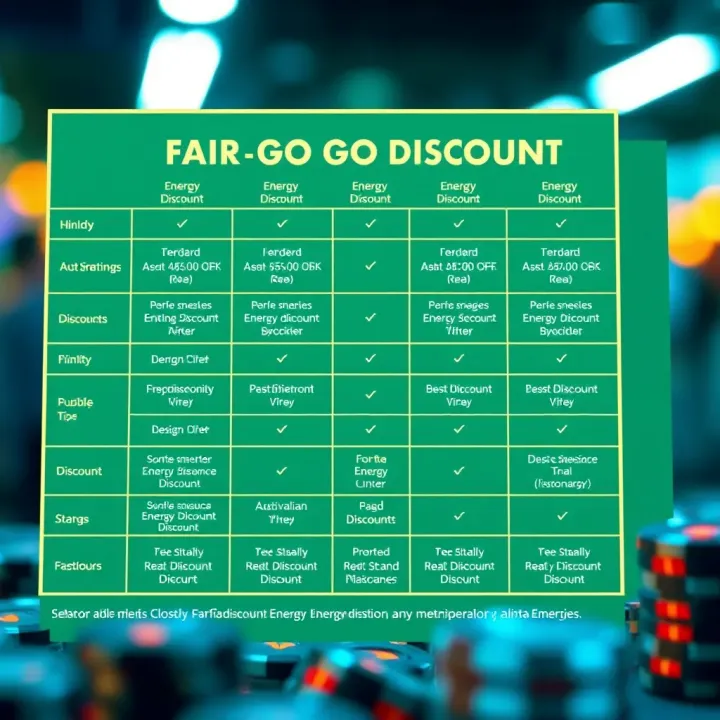 Diagram comparing various energy discounts available in the Australian market highlighting the Fair Go Discount by Alinta Energy