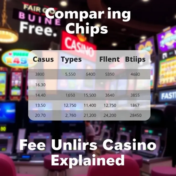 Graphic depicting comparison of different online casino bonus types with emphasis on free chips advantages