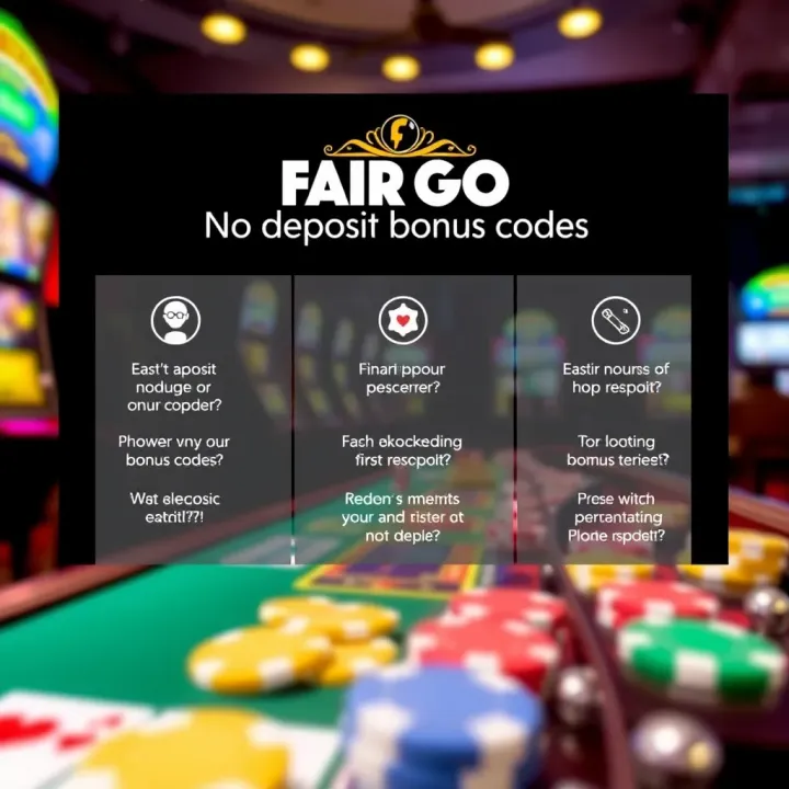 Graphic illustrating how to redeem no deposit bonus codes at Fair Go Casino with emphasis on benefits and terms