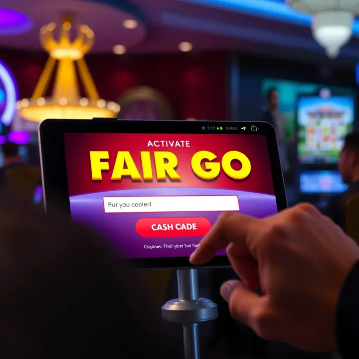 Illustration of digital bonus code activation on a casino website