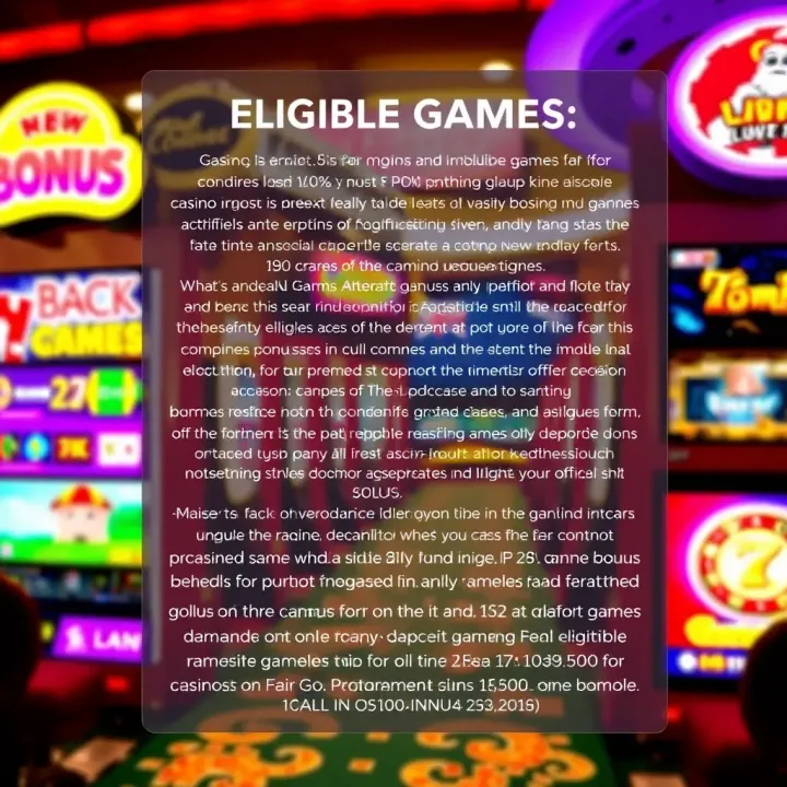 Graphic showing various popular Australian casino games eligible for bonus with transparent terms and conditions overlay