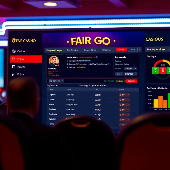 Fair Go Casino account dashboard displaying personal details and security settings