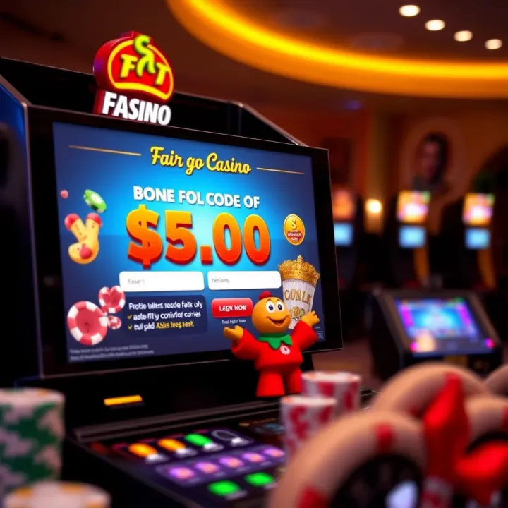 Illustration of a digital casino interface highlighting bonus code entry and promotional offers