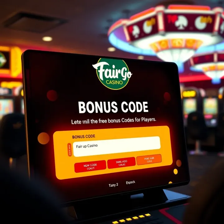 Fair Go Casino interface showing bonus code redemption area