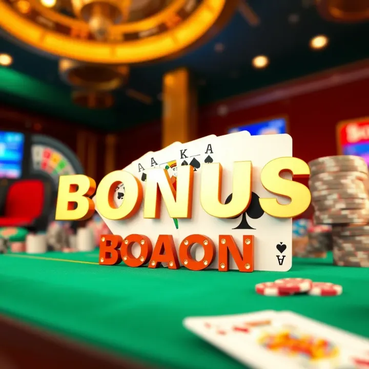 Highlighting Exclusive Bonus Offers at Fair Go Casino Bright casino-themed background with bonus code text and playing cards