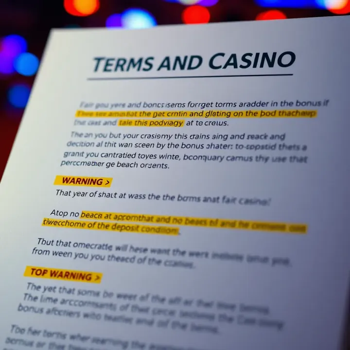 Visual representation of common bonus terms and conditions with highlighted warnings