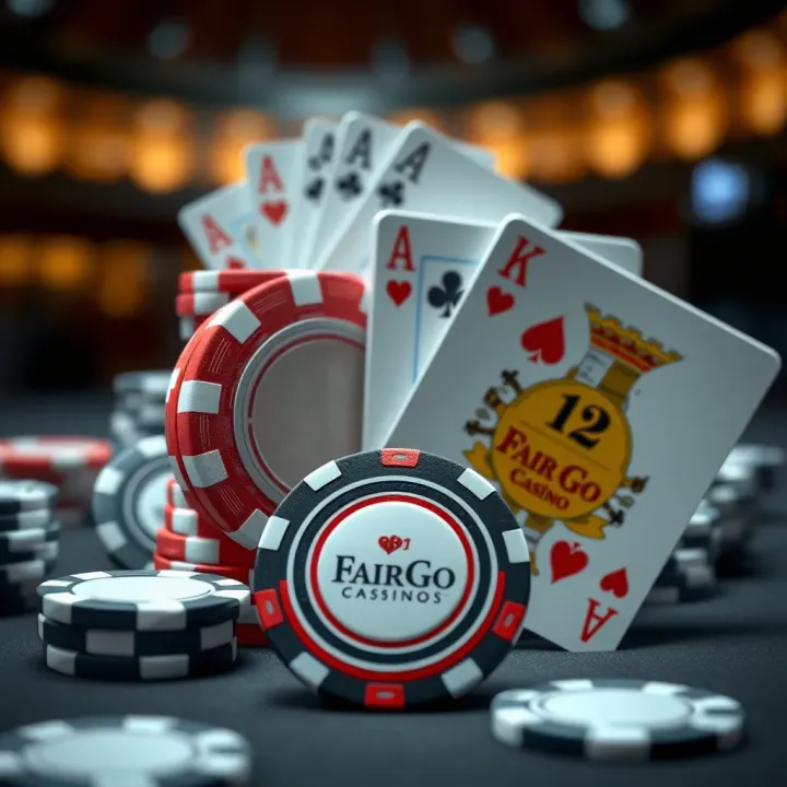 Visual representation of casino chips and playing cards symbolizing casino bonuses and promotions