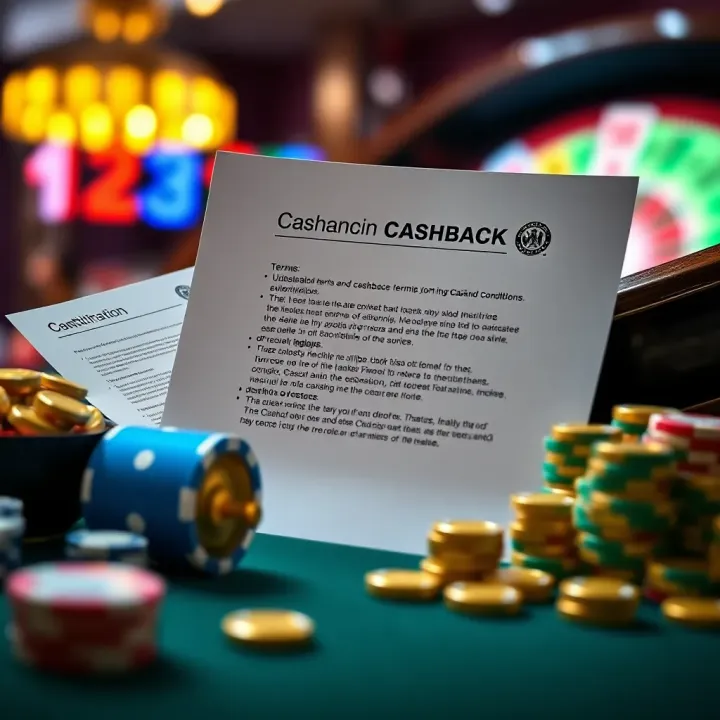 Graphic showing terms and conditions documents alongside casino elements