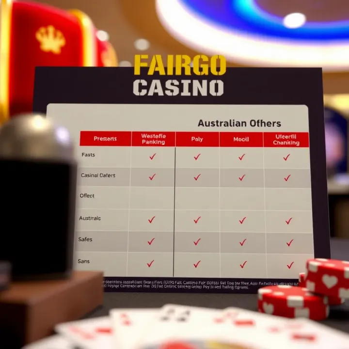 Comparison chart highlighting differences between Fair Go Casino offers and other Australian online casinos