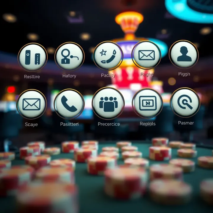 Various communication icons representing multiple support channels