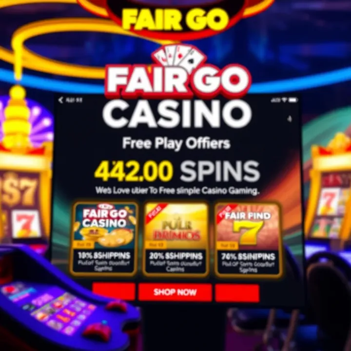 Illustration of a vibrant online casino interface highlighting free spins offers