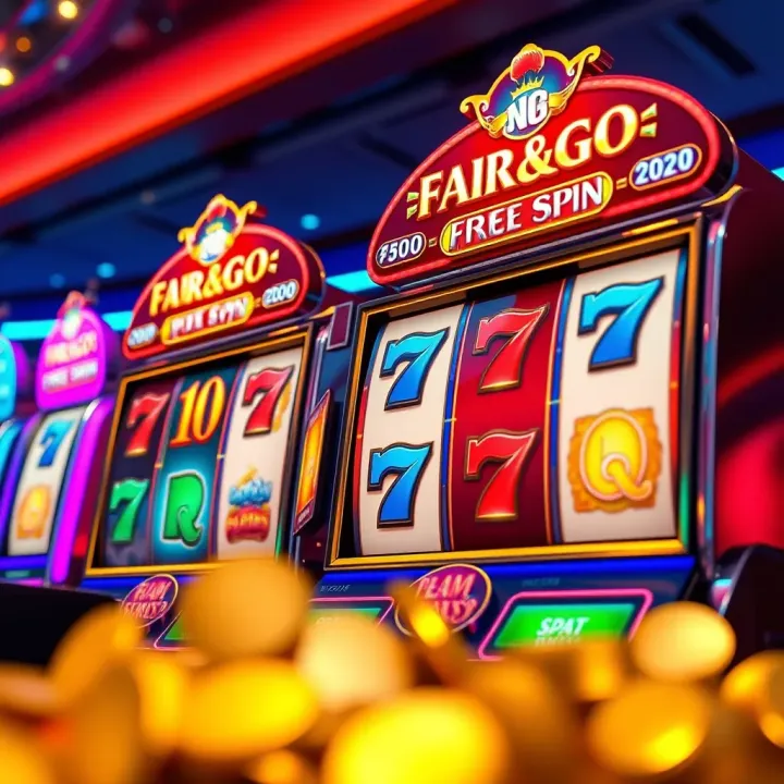 Colorful casino slot machine displaying free spins bonus feature