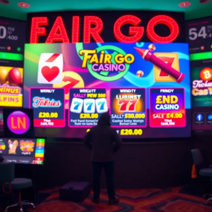 Illustration of a vibrant casino interface highlighting daily bonus codes with bright icons and promotional banners