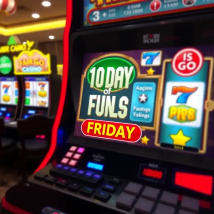 Illustration of a casino slot machine screen highlighting a special no deposit bonus offer for Friday