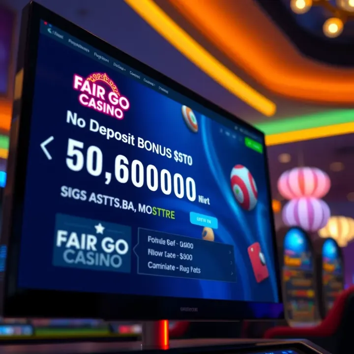 Online casino interface showing no deposit bonus offer details for Australian players
