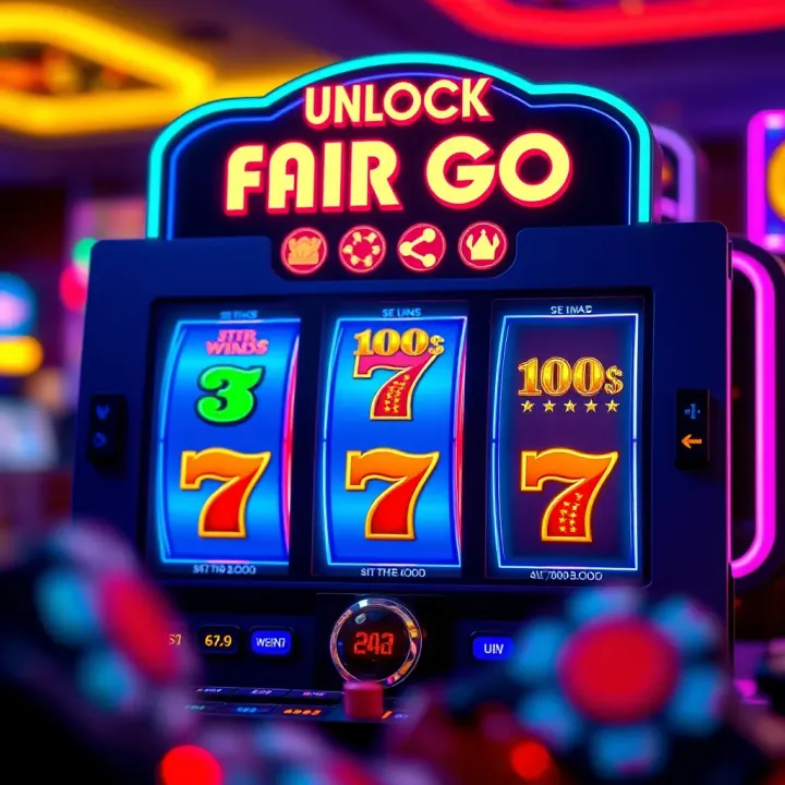 Illustration of digital casino slot reels showing a winning combination with glowing symbols